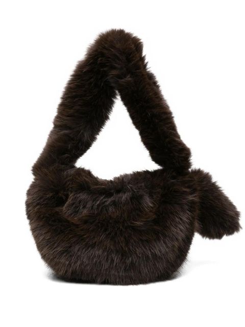Alysi furry shoulder bag - Brown - zdjęcie produktu nr 1