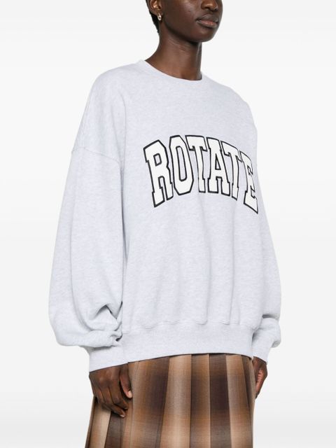 ROTATE BIRGER CHRISTENSEN embroidered-logo crew-neck sweatshirt - Grey