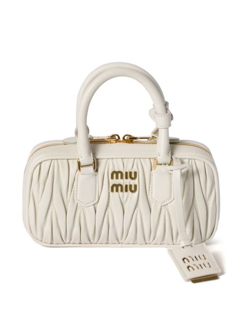 Miu Miu Arcadie matelassé mini bag - White