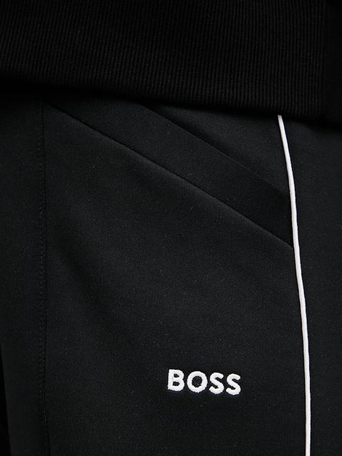 BOSS spodnie dresowe damskie kolor czarny gładkie 50544183