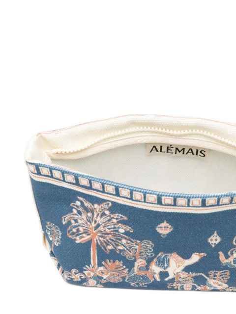 ALEMAIS printed clutch bag - Blue