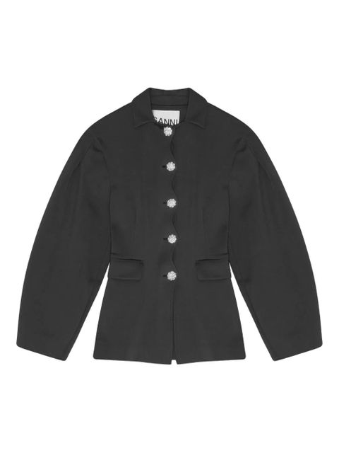GANNI balloon-sleeve jacket - Black - zdjęcie produktu nr 1