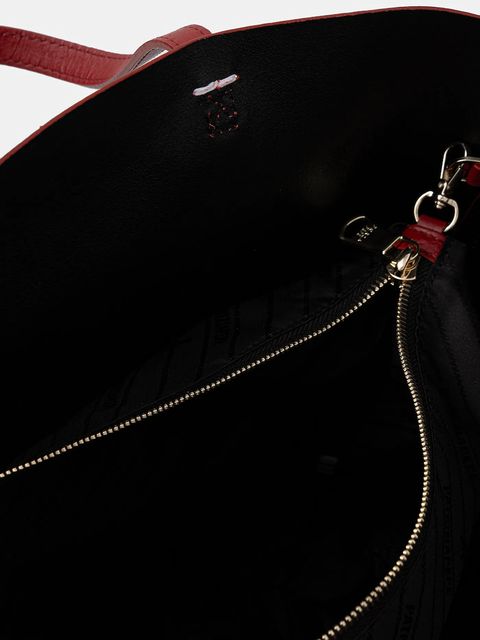 Patrizia Pepe torebka skórzana kolor bordowy 2B0130 L148