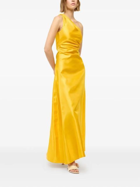 STAUD one-shoulder midi dress - Yellow