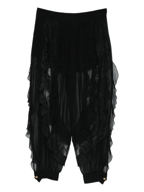 ZIMMERMANN Rebellion ruffled lace trousers - Black - zdjęcie produktu nr 1
