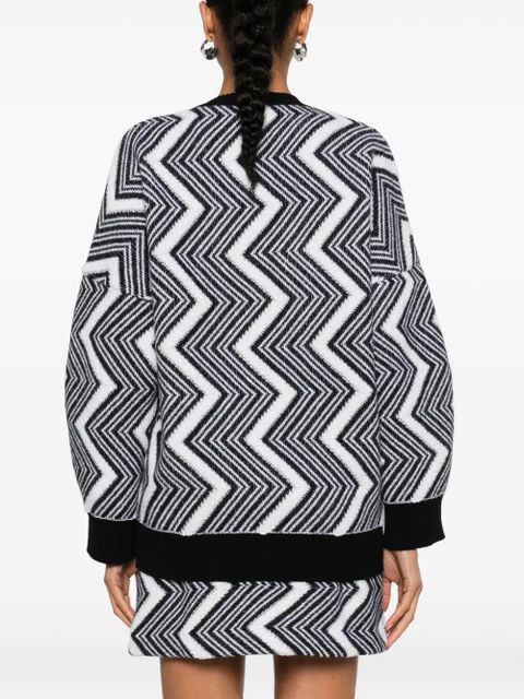 Missoni zigzag wool sweater - Black