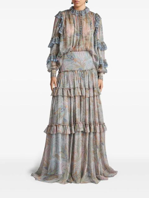 ETRO ruffled silk blouse - White - zdjęcie produktu nr 2