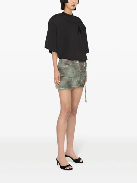 The Attico Fay camouflage-pattern cargo miniskirt - Green