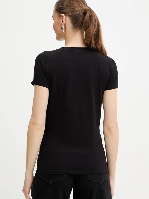 Armani Exchange t-shirt damski kolor czarny XW001382 AF16294