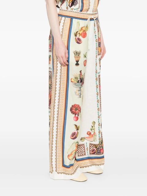 ALEMAIS graphic-print drawstring trousers - Neutrals