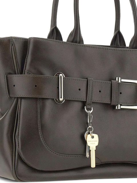 Osoi Brocle buckle charm leather tote bag - Brown