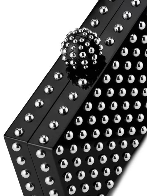 Aquazzura Cosmic studded clutch bag - Black