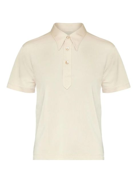 Maison Margiela jersey polo shirt - White - zdjęcie produktu nr 1