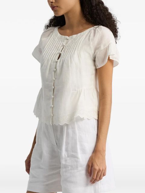 Posse Grace pleated blouse - White