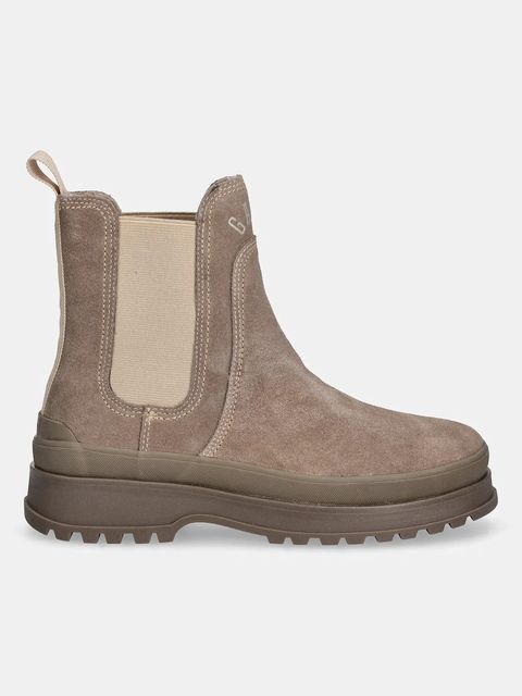 Gant sztyblety zamszowe Wintly damskie kolor beżowy na płaskim obcasie lekko ocieplone 31553084 - zdjęcie produktu nr 2