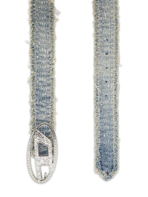 Diesel B-1DR crystal-embellished belt - Blue