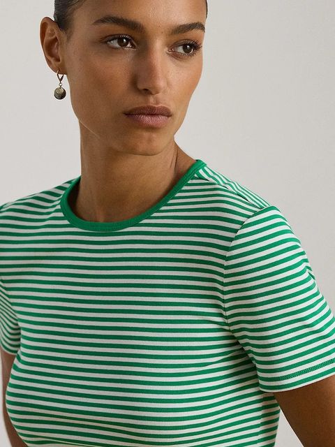 Lauren Ralph Lauren t-shirt damski kolor zielony 200P03721