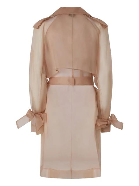 PINKO belted silk coat - Neutrals - zdjęcie produktu nr 2
