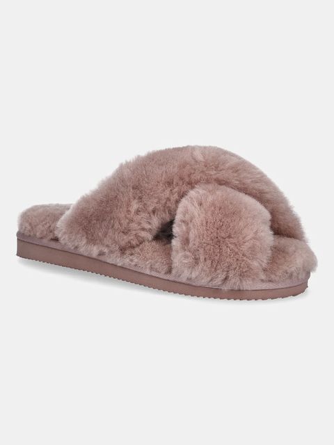 Answear.LAB kapcie wełniane kolor różowy - zdjęcie produktu nr 1