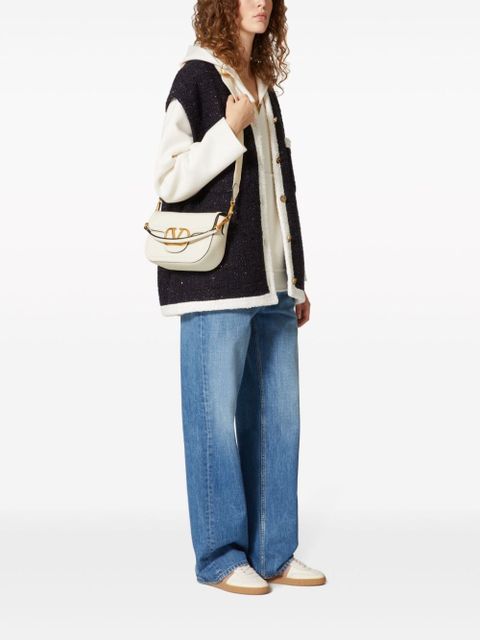 Valentino Garavani Alltime leather shoulder bag - Neutrals