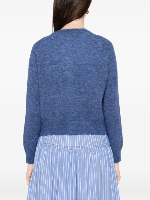 DÔEN puff-sleeves cardigan - Blue