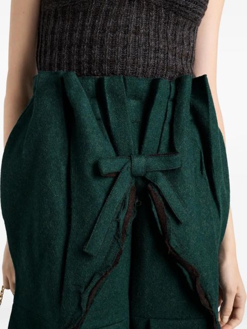 Prada Shetland wool midi skirt - Green