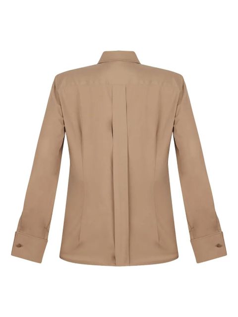 Max Mara logo-embroidered shirt - Brown