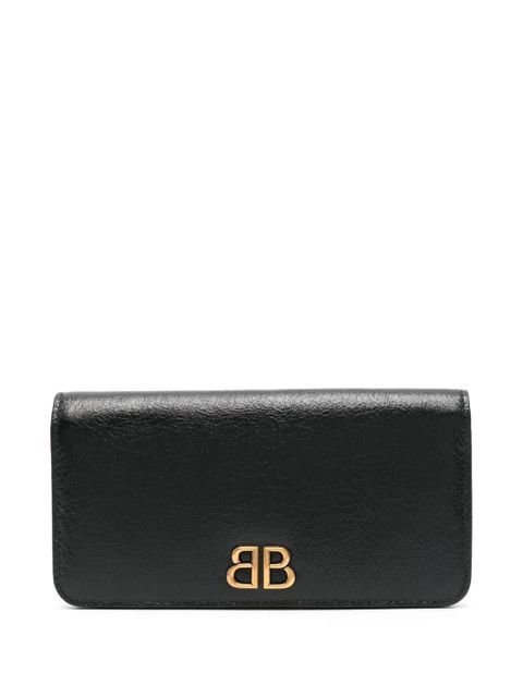 Balenciaga Monaco-motif leather wallet - Black - zdjęcie produktu nr 1