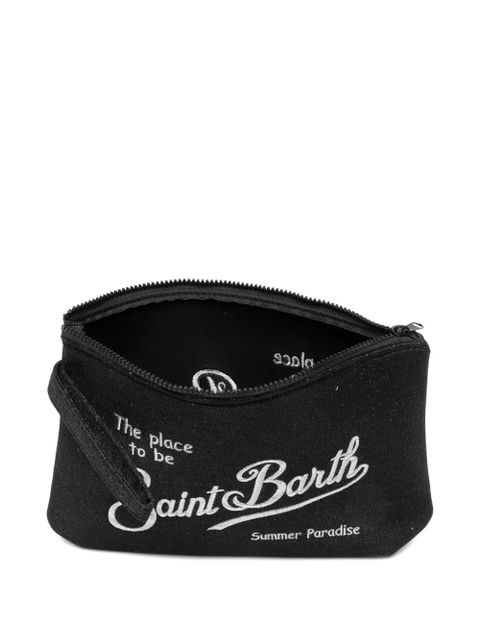 MC2 Saint Barth Aline logo-embroidered clutch bag - Black