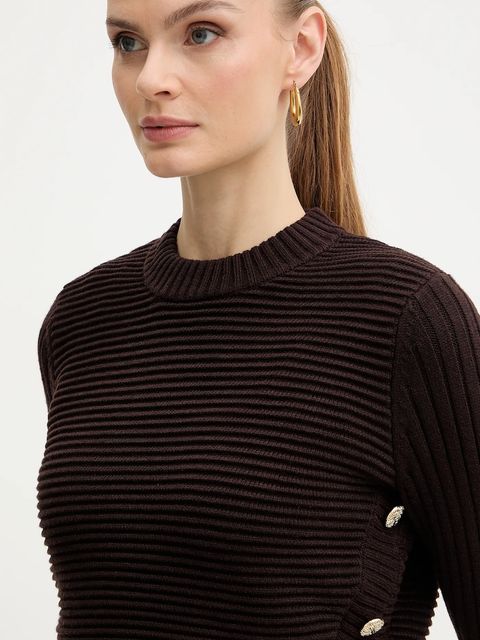 Morgan sukienka i sweter kolor brązowy mini dopasowana RMOMO