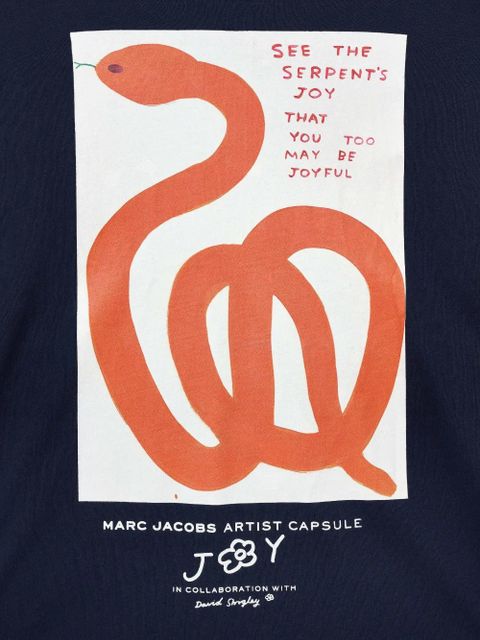 Marc Jacobs x David Shrigley snake longsleeve top - Blue