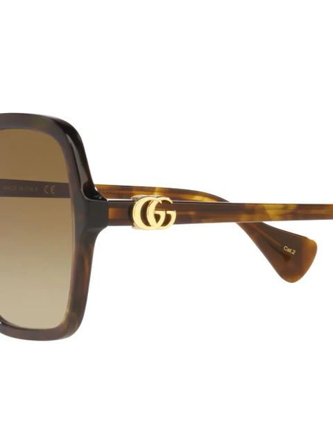 Gucci Eyewear tortoiseshell-effect square-frame sunglasses - Brown