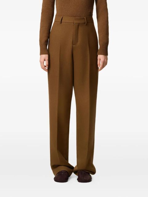 AMI Paris wool large-fit trousers - Brown