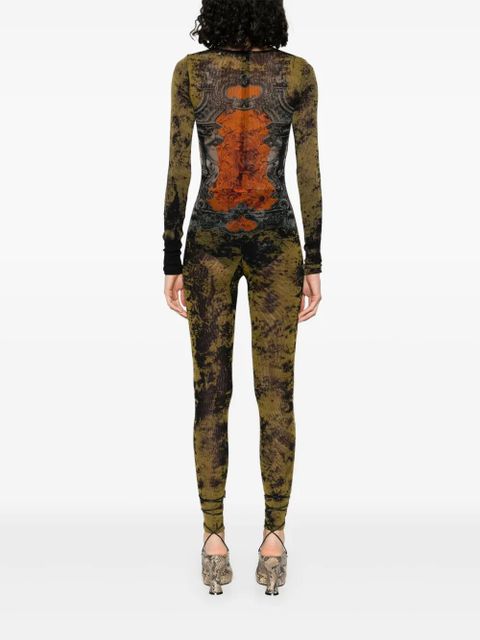 Jean Paul Gaultier abstract-print jumpsuit - Black - zdjęcie produktu nr 2