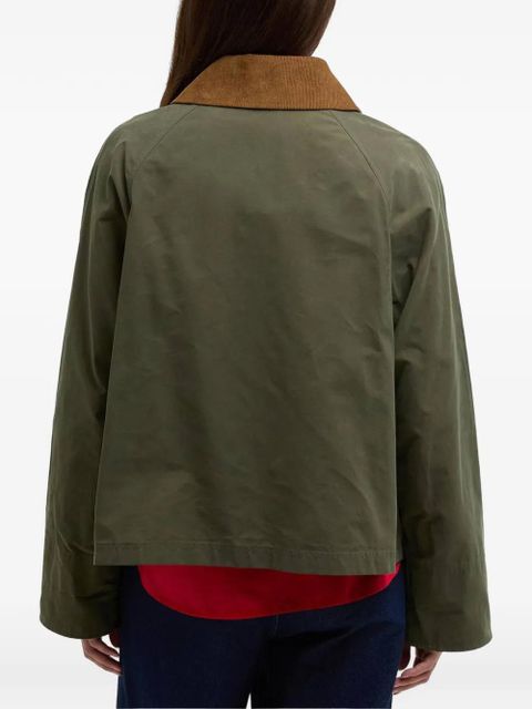 Barbour corduroy-collar jacket - Green