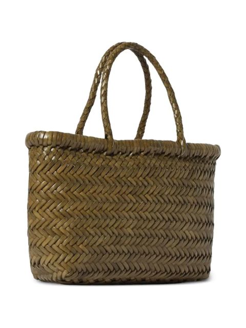 DRAGON DIFFUSION mini Flat Gora woven-design tote bag - Brown