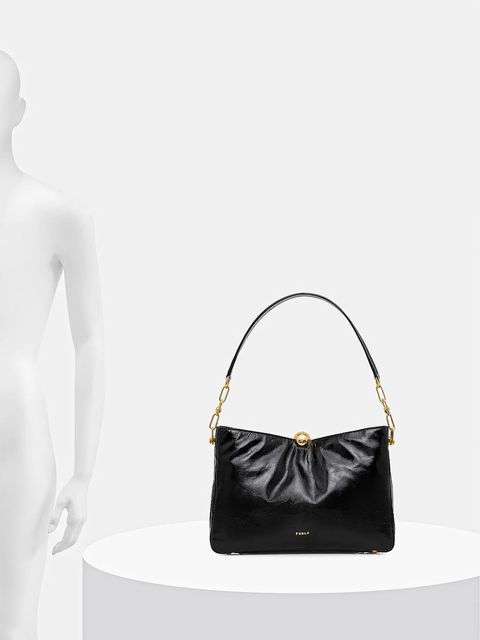 Furla torebka skórzana kolor czarny WB01898.BX4100.O6000