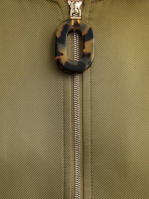 Simona Corsellini kurtka bomber kolor zielony przejściowa oversize P25CPGB001