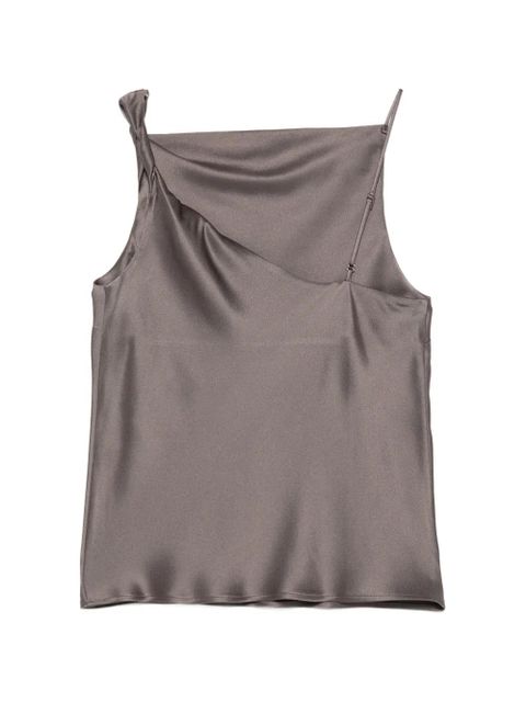 Alysi gathered satin top - Grey - zdjęcie produktu nr 2
