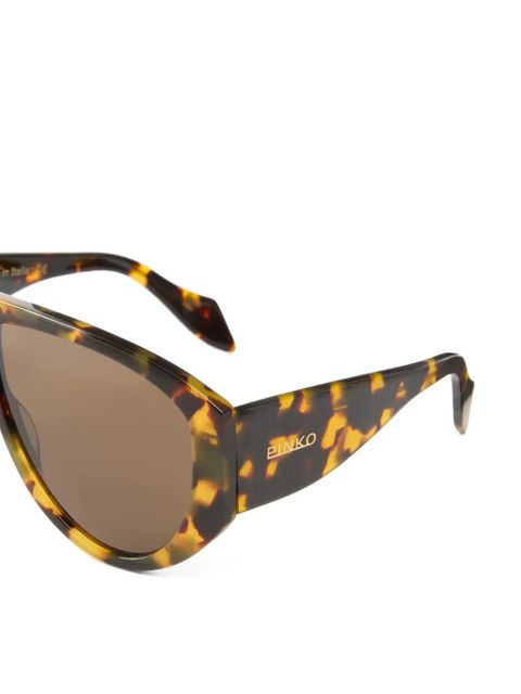 PINKO Pilot logo-detail sunglasses - Brown