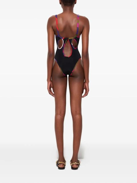 PUCCI contrasting-trim swimsuit - Black