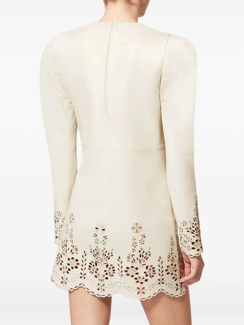 ISABEL MARANT Nala floral-details mini dress - Neutrals