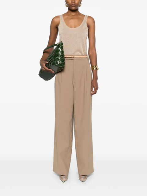 Saint Laurent lurex knitted tank top - Neutrals