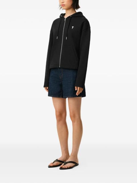 AMI Paris Ami De Coeur zipped hoodie - Black