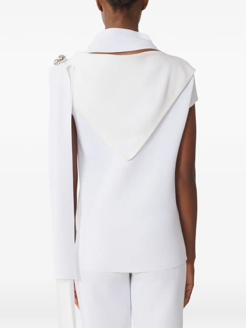 Lanvin sleeveless button-embellished blouse - White