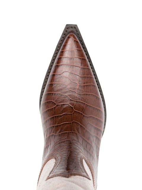 Paris Texas Rosario 60mm two-tone boots - Brown