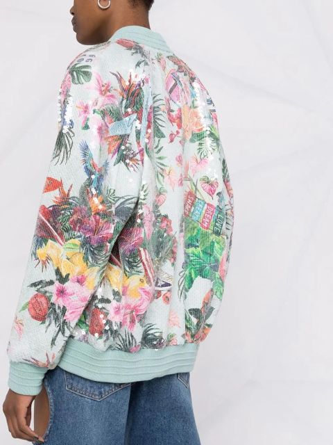 Golden Goose floral-print bomber jacket - Green - zdjęcie produktu nr 2