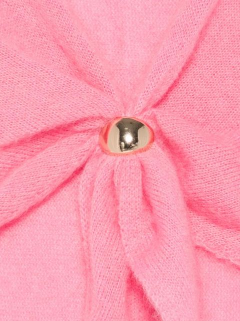 SOLOTRE ring-embellished scarf - Pink