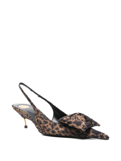 Saint Laurent 50mm Dakota bow-detail mules - Brown - zdjęcie produktu nr 2