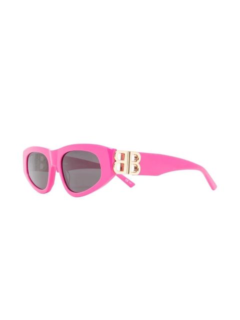 Balenciaga Eyewear logo-plaque cat-eye sunglasses - Pink